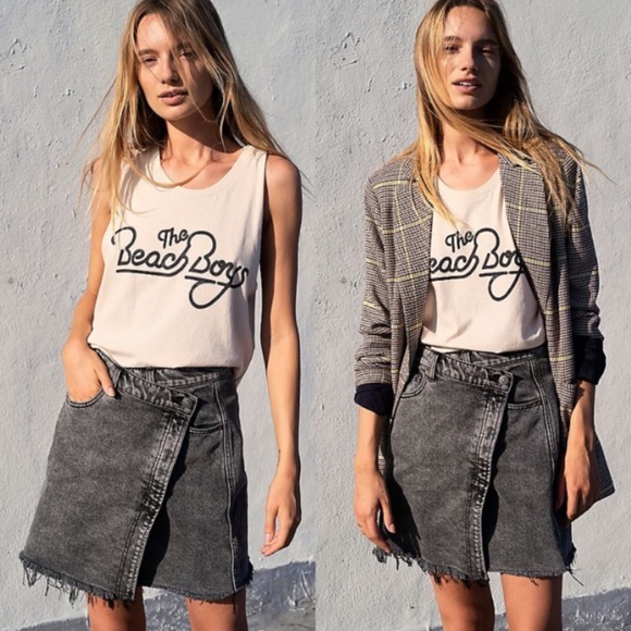 NWT FREE PEOPLE sulphor black skirt size 24 - Picture 2 of 10